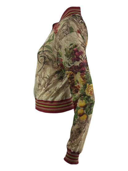 Jean Paul Gaultier Maille Classique - Blouson en mesh imprimé d’un motif de raisins