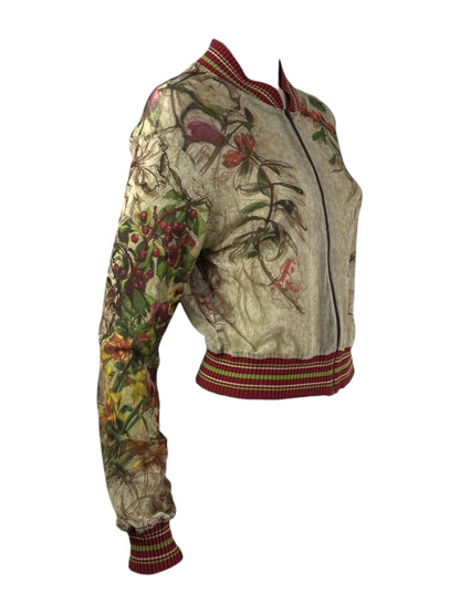 Jean Paul Gaultier Maille Classique - Blouson en mesh imprimé d’un motif de raisins