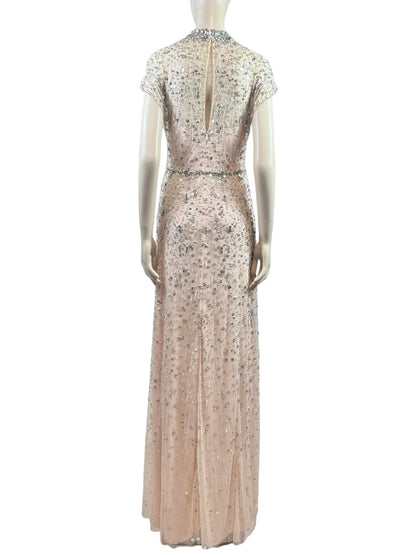 Jenny Packham Resort 2025 Maxi nude embroidered dress