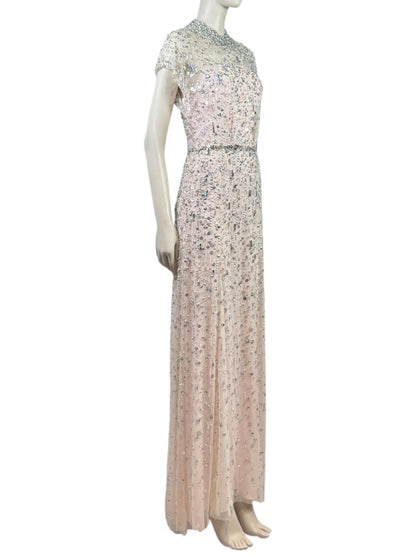 Jenny Packham Resort 2025 Maxi nude embroidered dress