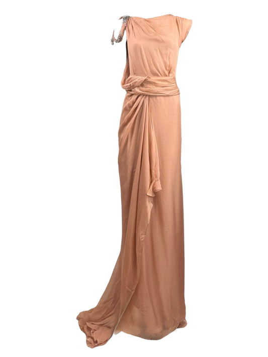 Jenny Packham Spring 2011 Look 13 Long chiffon terracotta dress