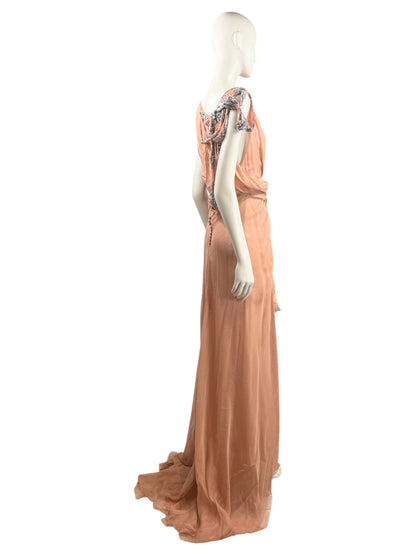 Jenny Packham Spring 2011 Look 13 Long chiffon terracotta dress