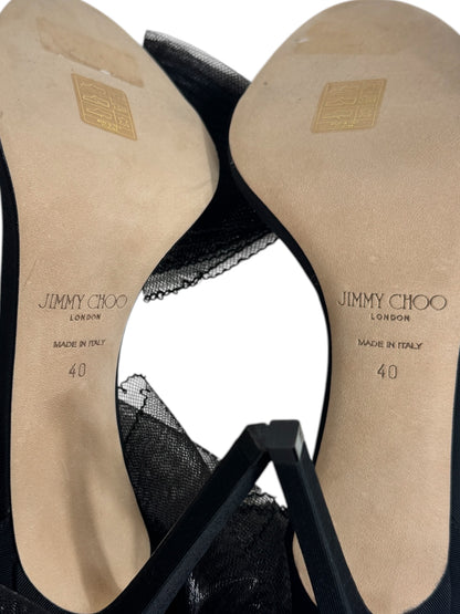 Jimmy Choo Aveline black tulle sandal