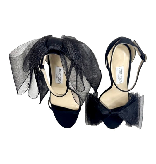 Jimmy Choo Aveline black tulle sandal