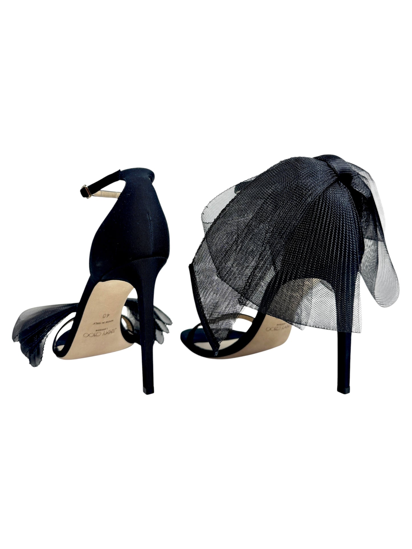 Jimmy Choo Aveline black tulle sandal
