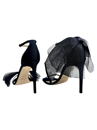 Jimmy Choo Aveline black tulle sandal