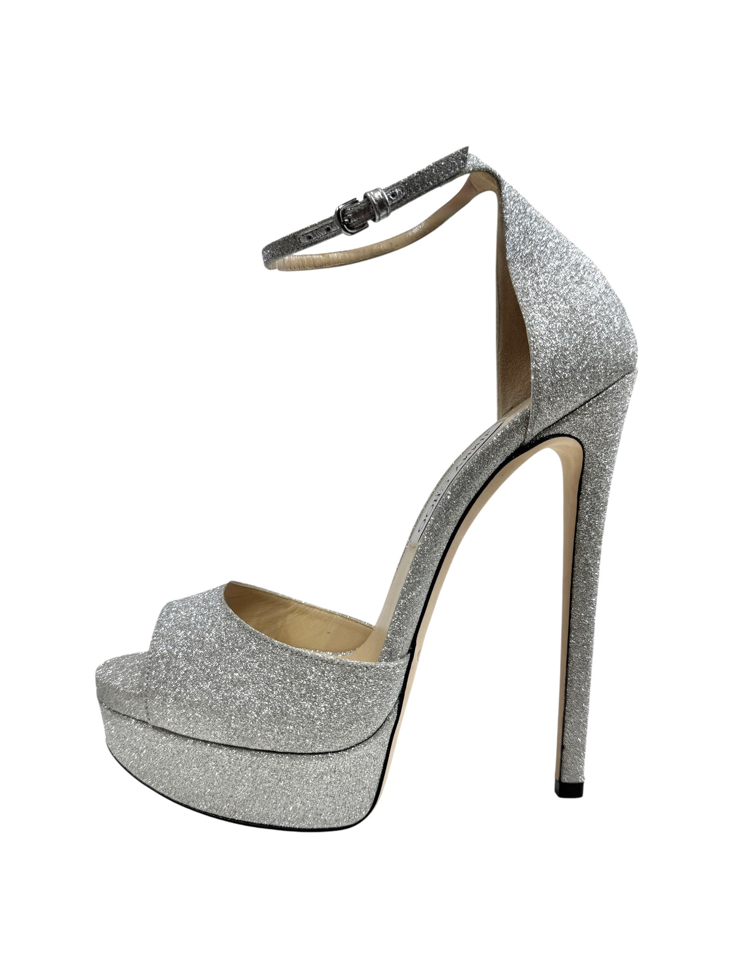 Jimmy Choo glitter silver max sandal 160