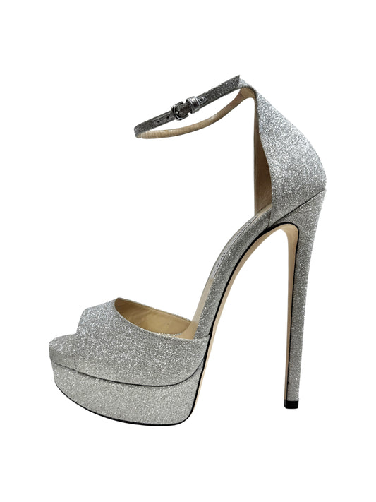Jimmy Choo glitter silver max sandal 160