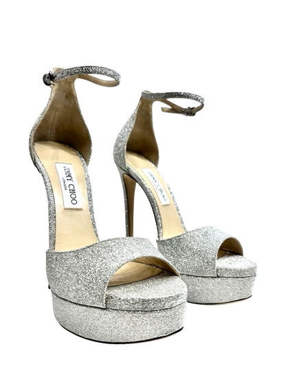 Jimmy Choo glitter silver max sandal 160