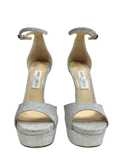 Jimmy Choo glitter silver max sandal 160