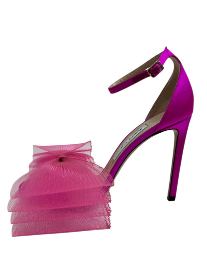 Jimmy Choo pink satin aveline pumps