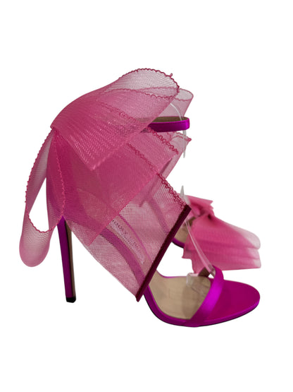 Jimmy Choo pink satin aveline pumps