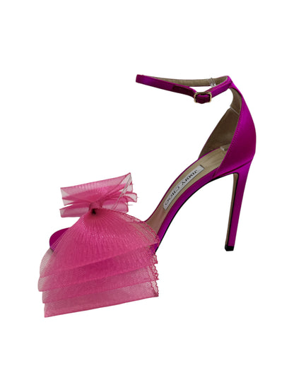 Jimmy Choo pink satin aveline pumps