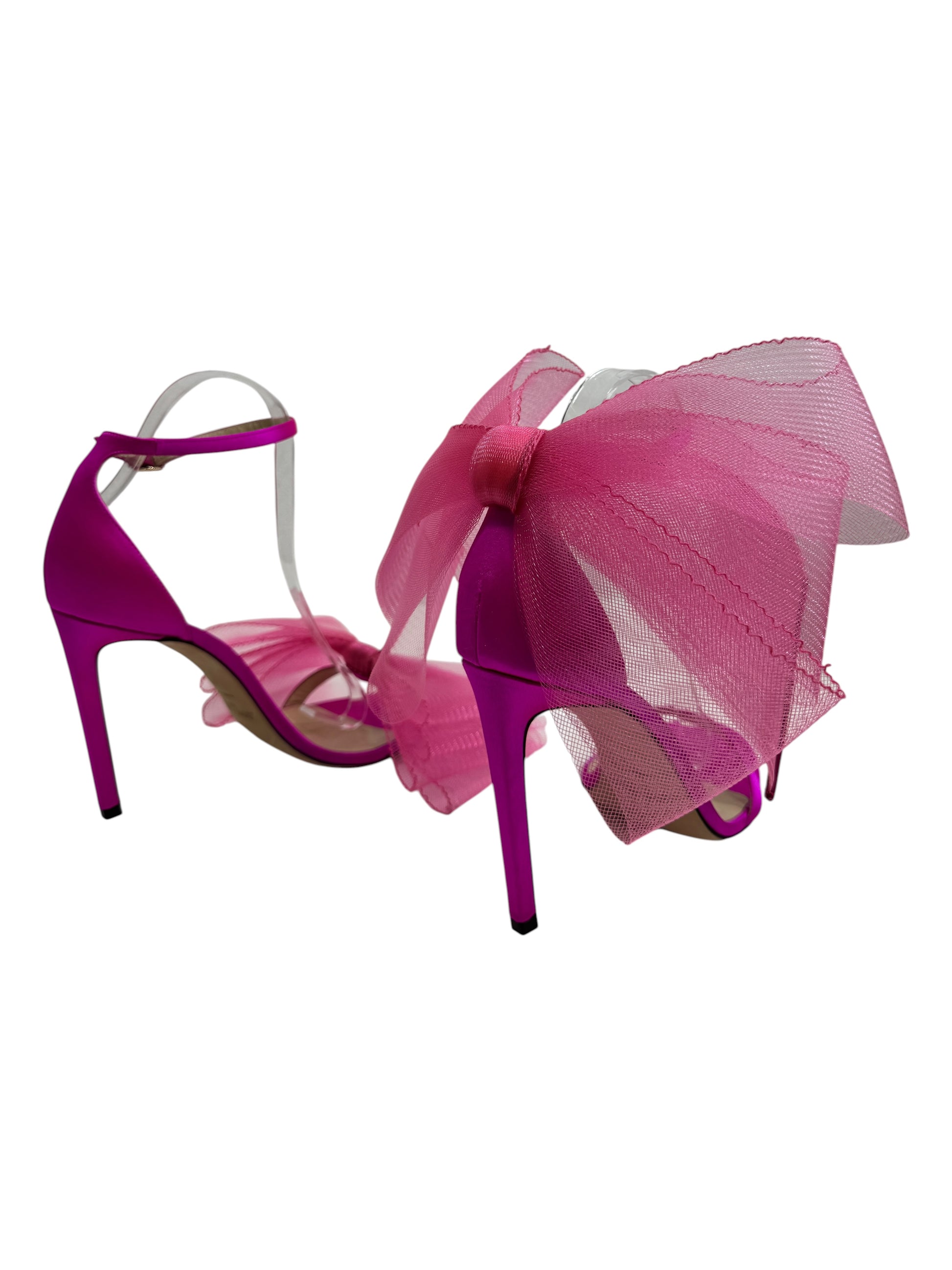 Jimmy Choo pink satin aveline pumps