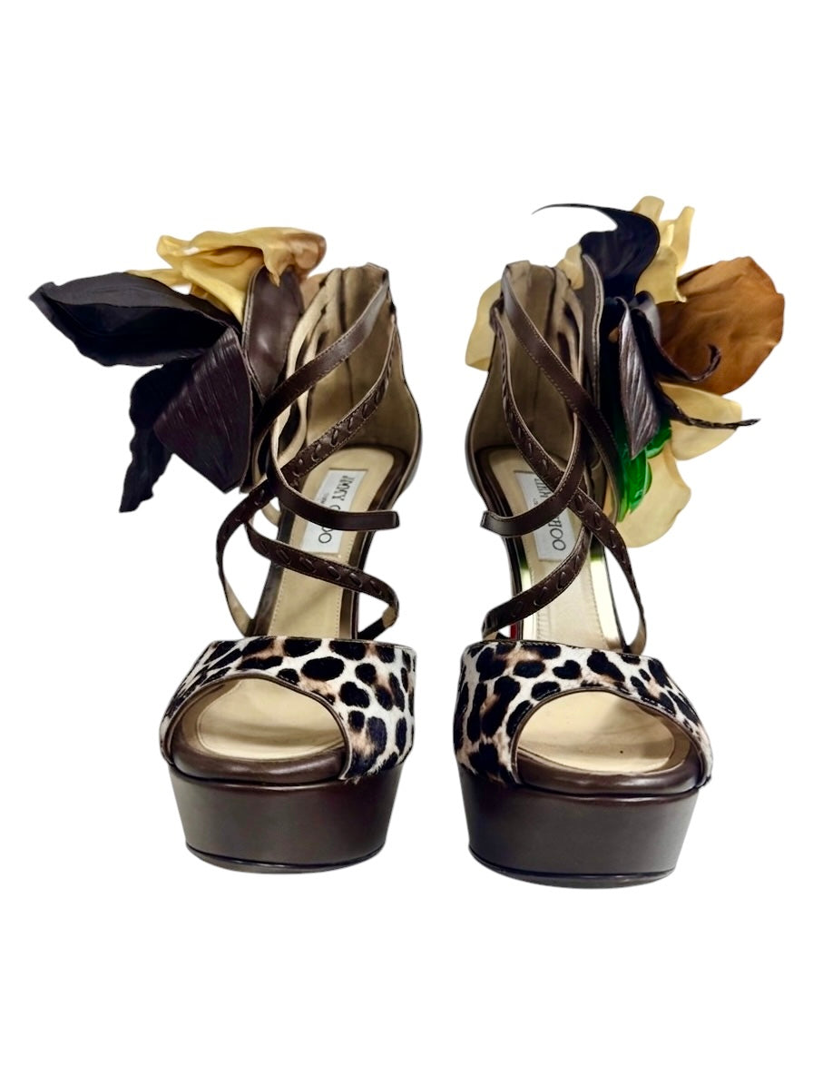 Jimmy Choo spring 2012  mira leopard flower pumps