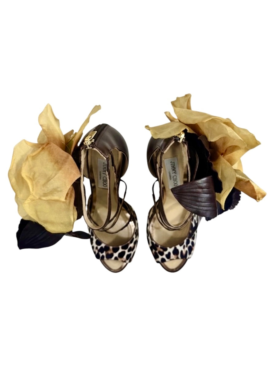 Jimmy Choo spring 2012  mira leopard flower pumps