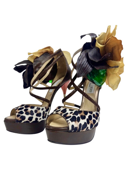 Jimmy Choo spring 2012  mira leopard flower pumps