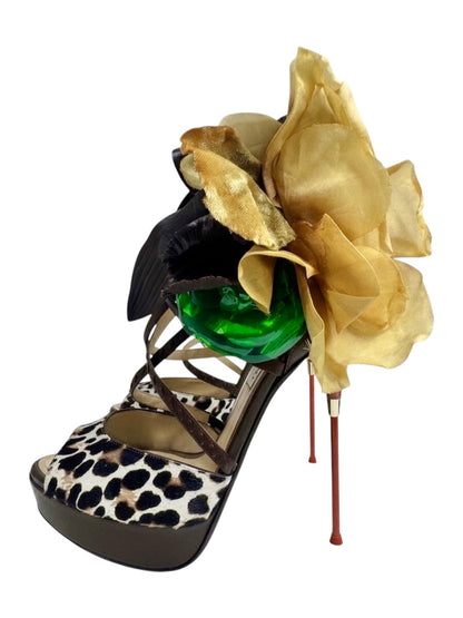 Jimmy Choo spring 2012  mira leopard flower pumps