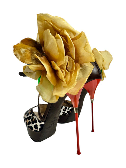 Jimmy Choo spring 2012  mira leopard flower pumps