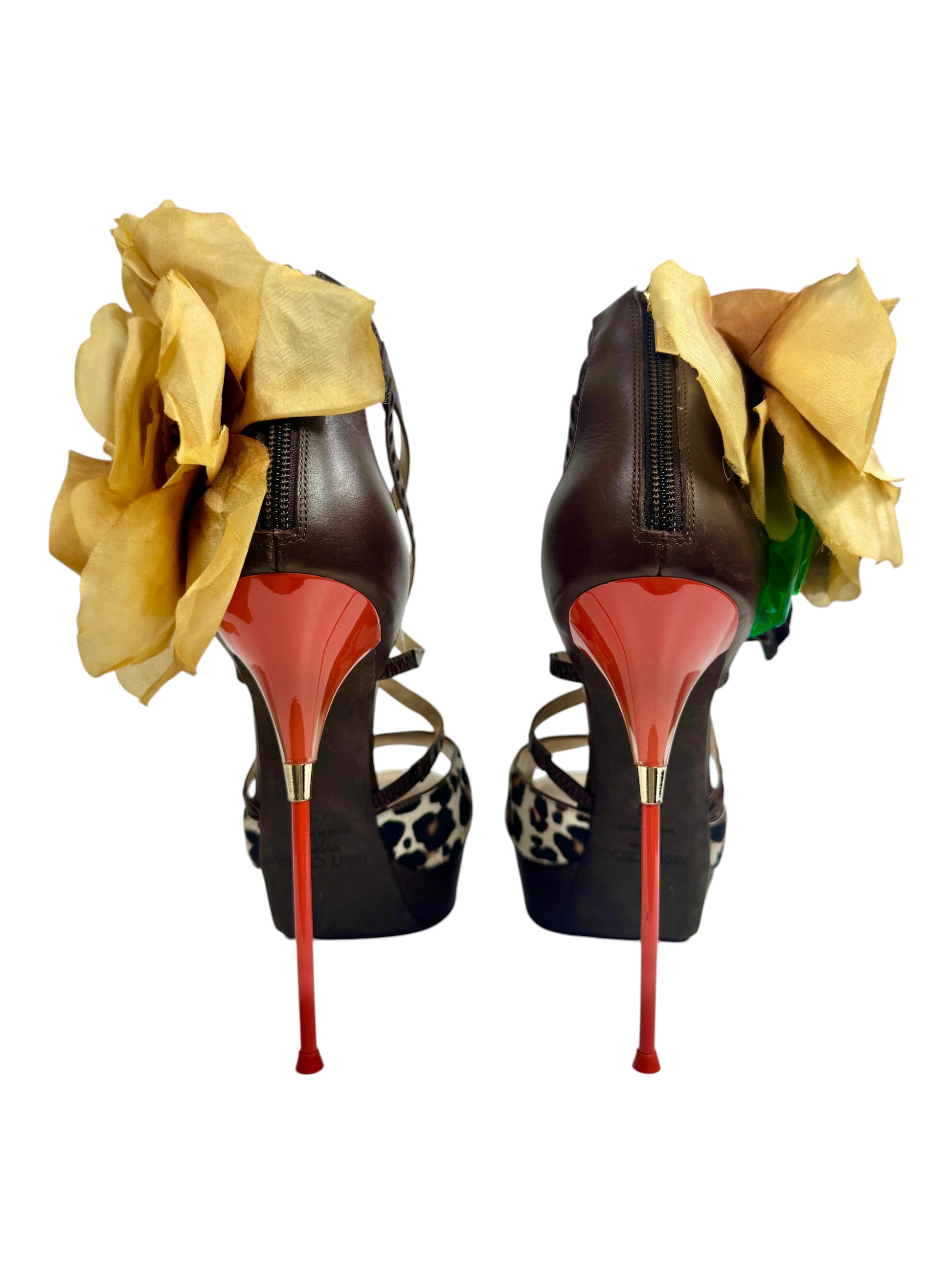 Jimmy Choo spring 2012  mira leopard flower pumps