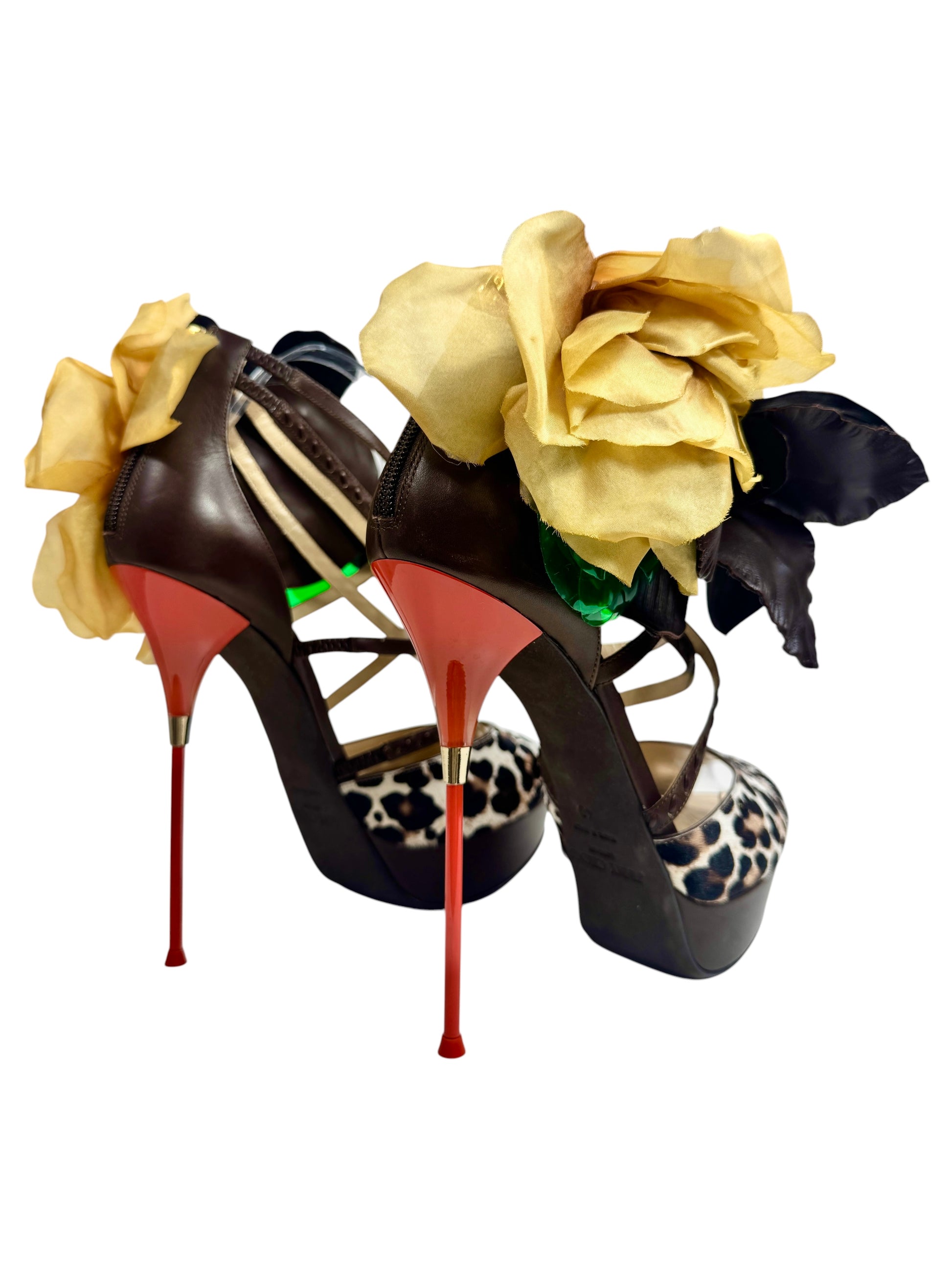 Jimmy Choo spring 2012  mira leopard flower pumps