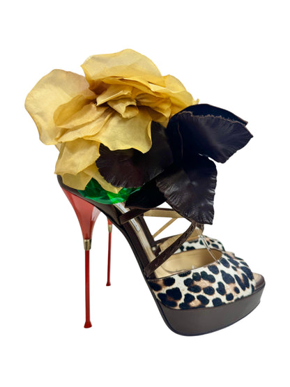 Jimmy Choo spring 2012  mira leopard flower pumps