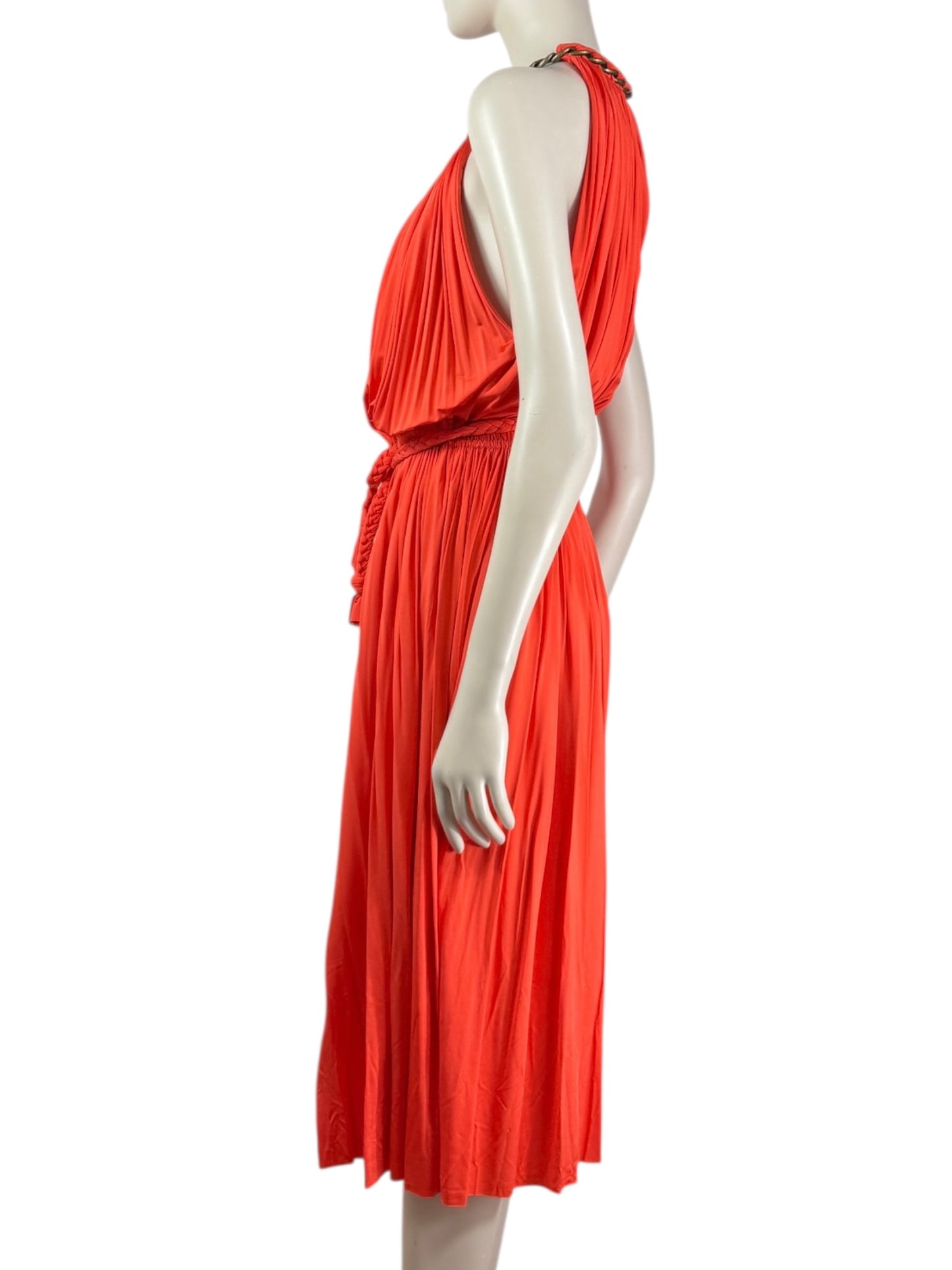 Lanvin_Alber_Elbaz_Spring_2014_Orange_pleated_dress