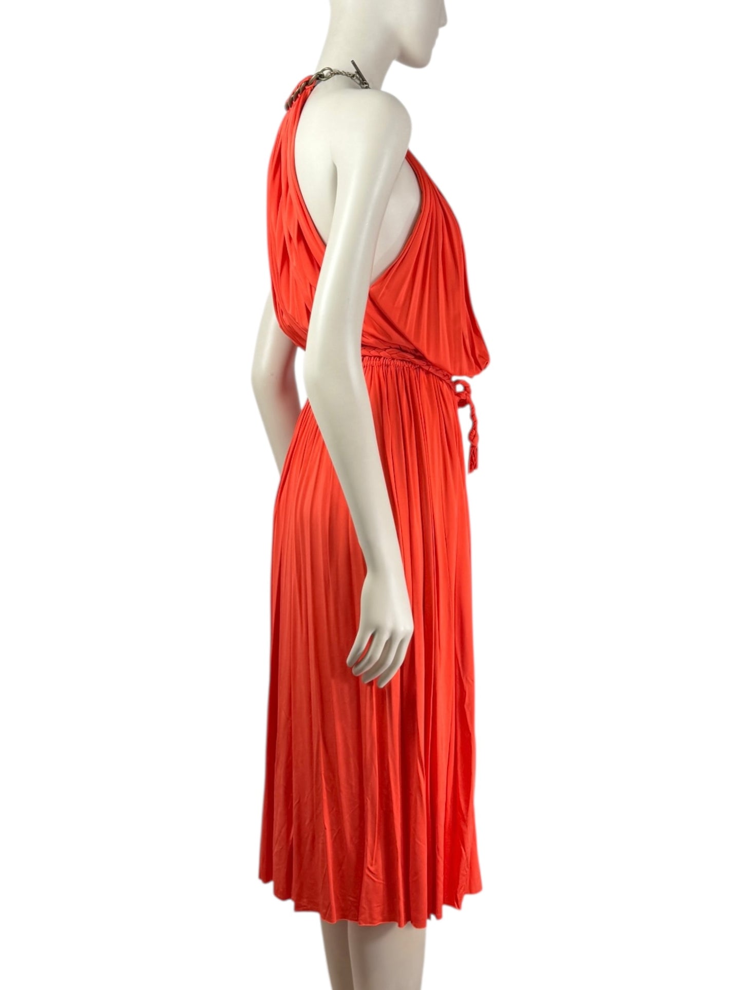 Lanvin_Alber_Elbaz_Spring_2014_Orange_pleated_dress
