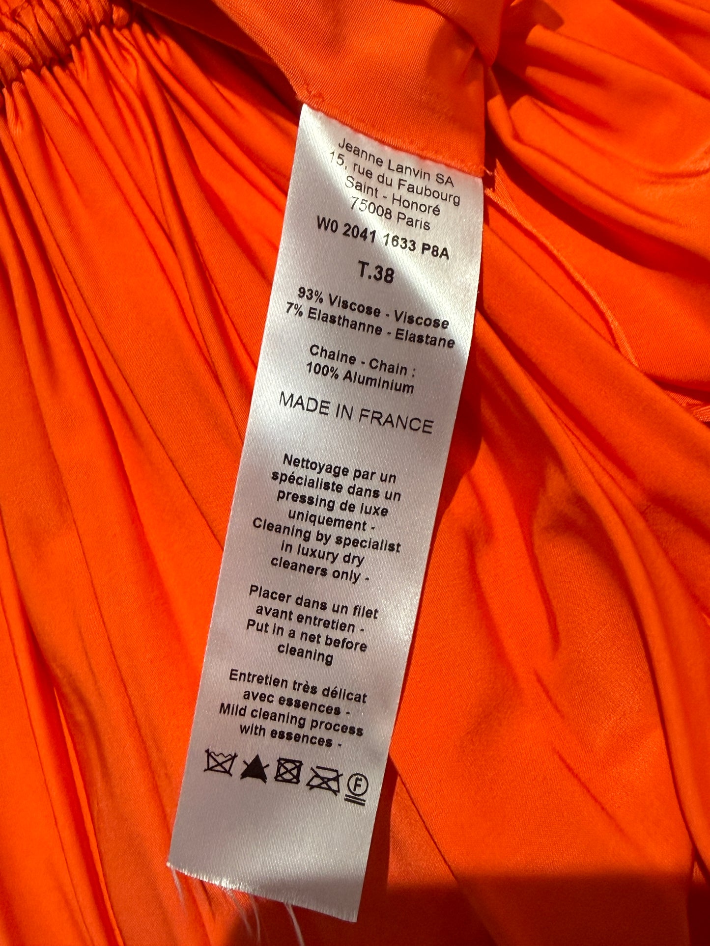 Lanvin_Alber_Elbaz_Spring_2014_Orange_pleated_dress
