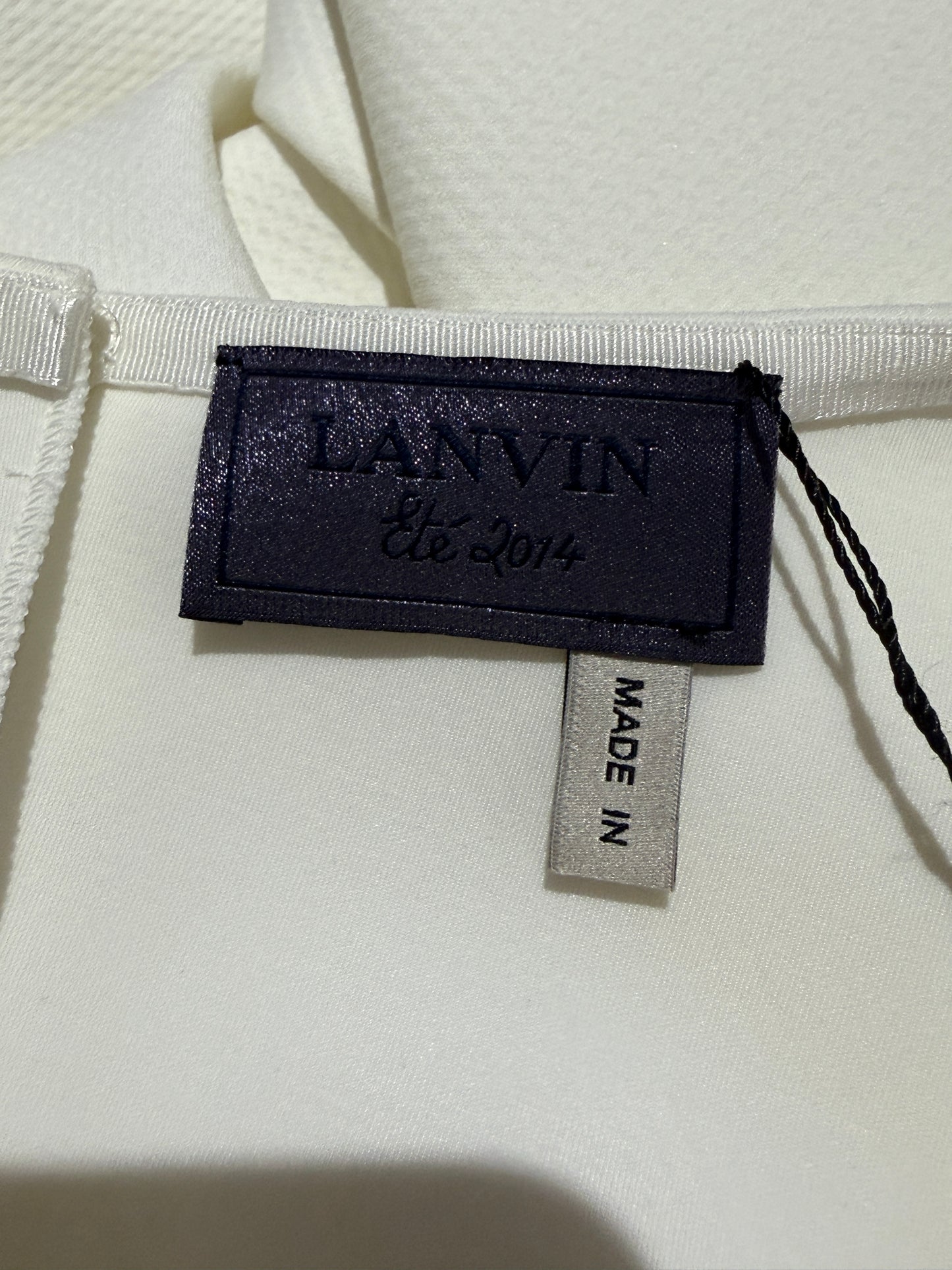 Lanvin Alber Elbaz Spring Summer 2014 sleeveless white knit dress 8