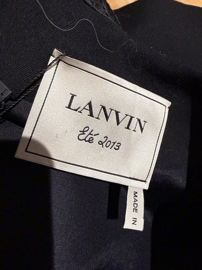 Lanvin Alber Elbaz Spring summer 2013 Look 3 Sleeveless jacket in black wool 24