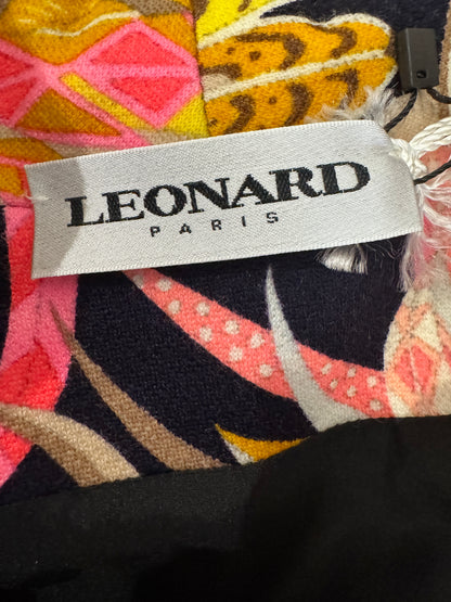 Leonard Long wool belted floral jacket