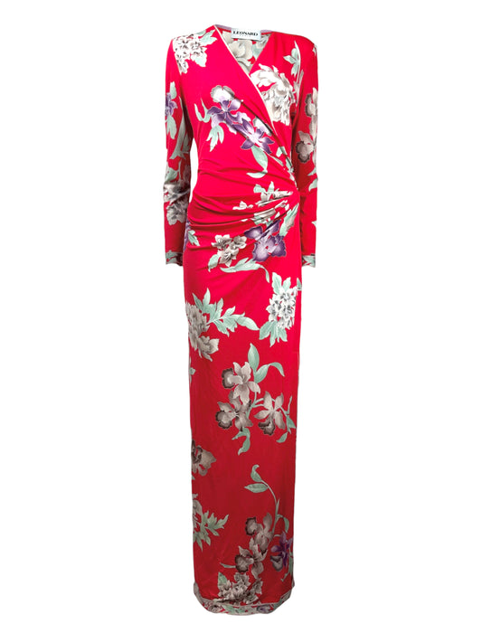 Leonard crêpe jersey maxi dress floral print