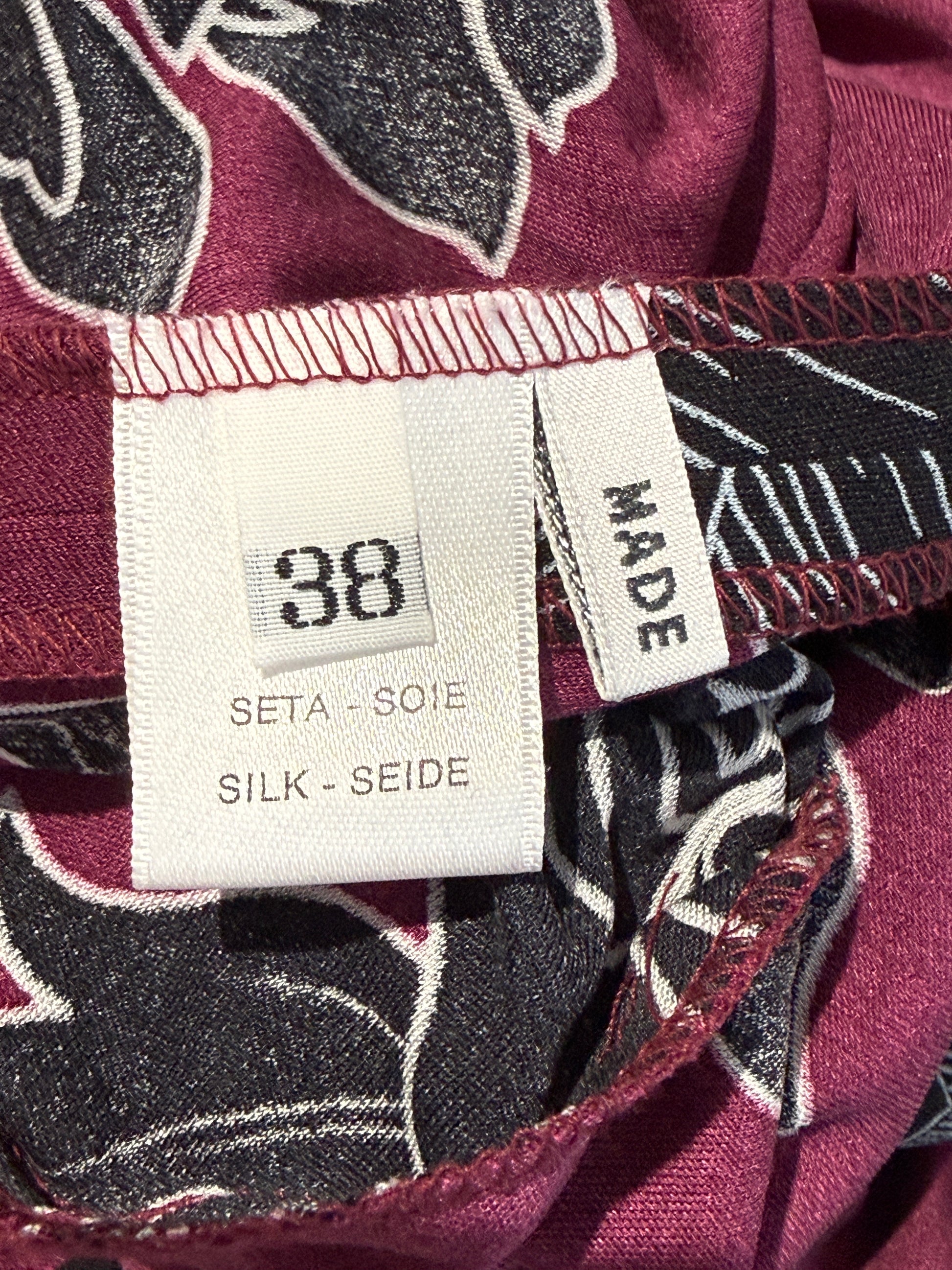Leonard maxi dress burgundy floral print