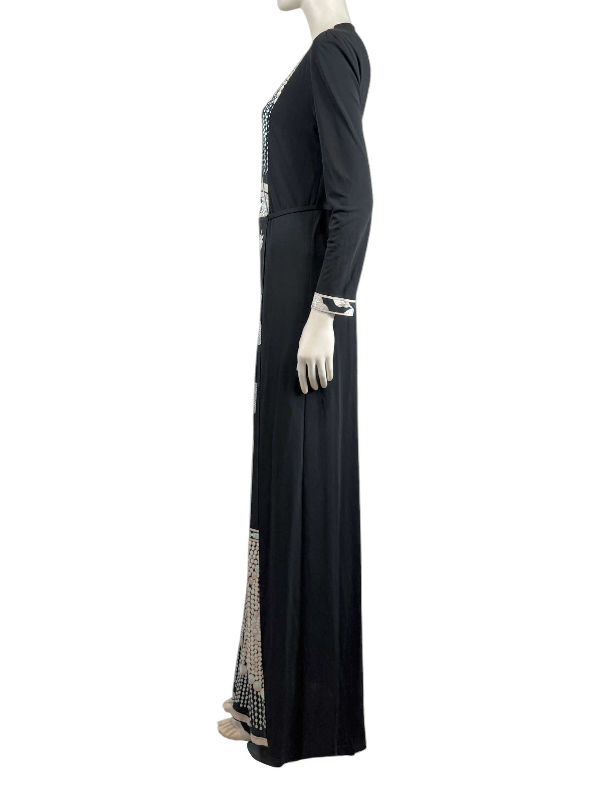 Leonard maxi jersey printed wrap dress