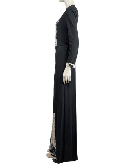 Leonard maxi jersey printed wrap dress