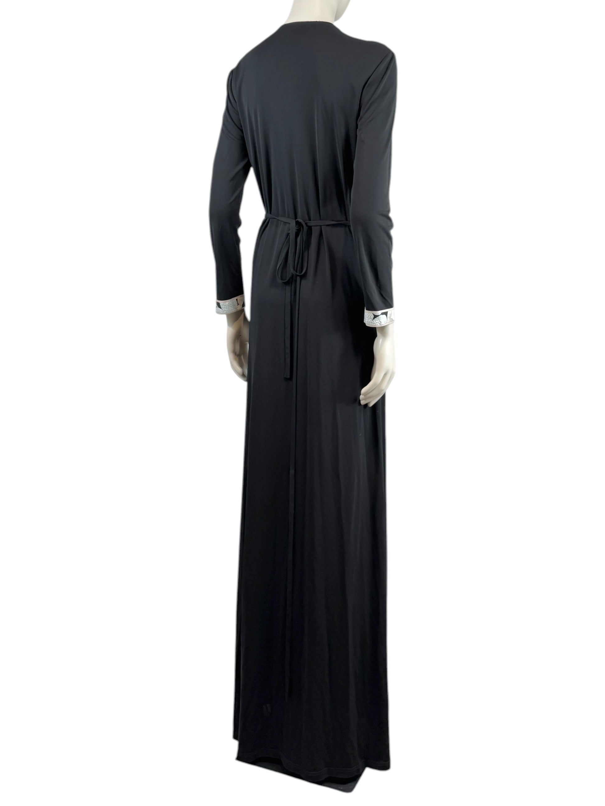 Leonard maxi jersey printed wrap dress