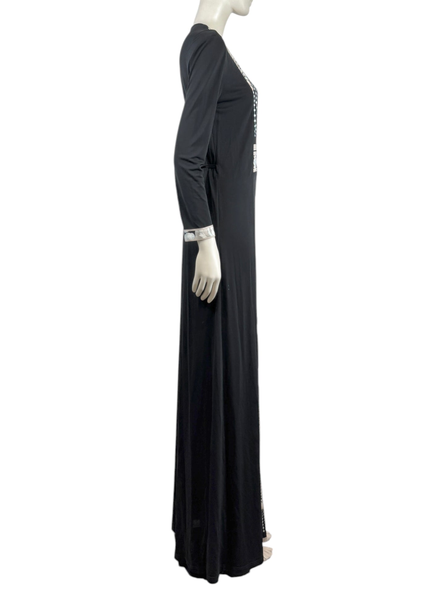 Leonard maxi jersey printed wrap dress