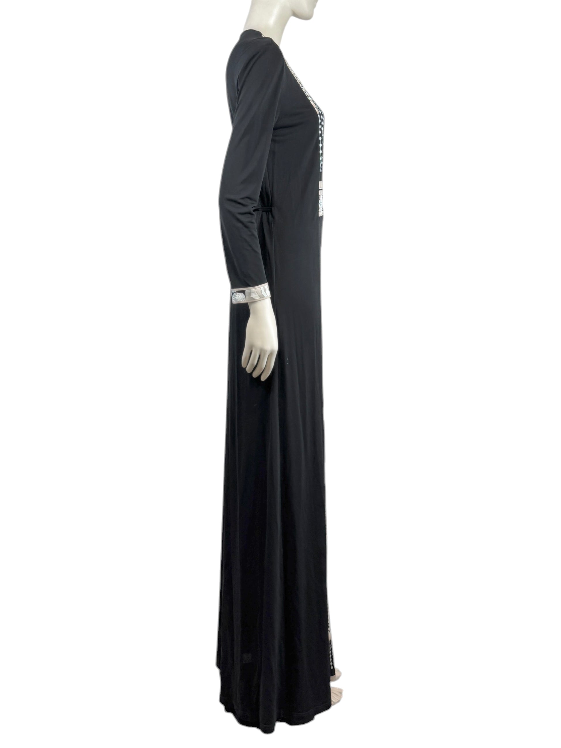 Leonard maxi jersey printed wrap dress