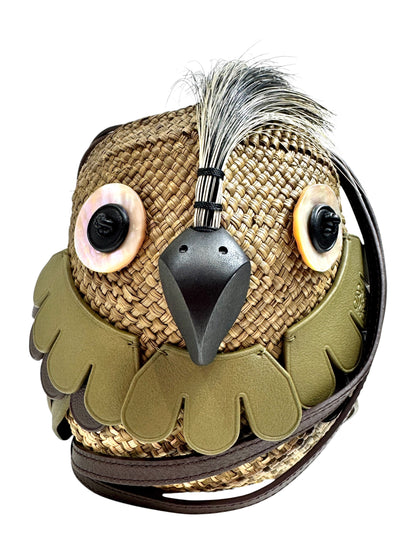 Loewe Paulas Ibiza straw owl bag