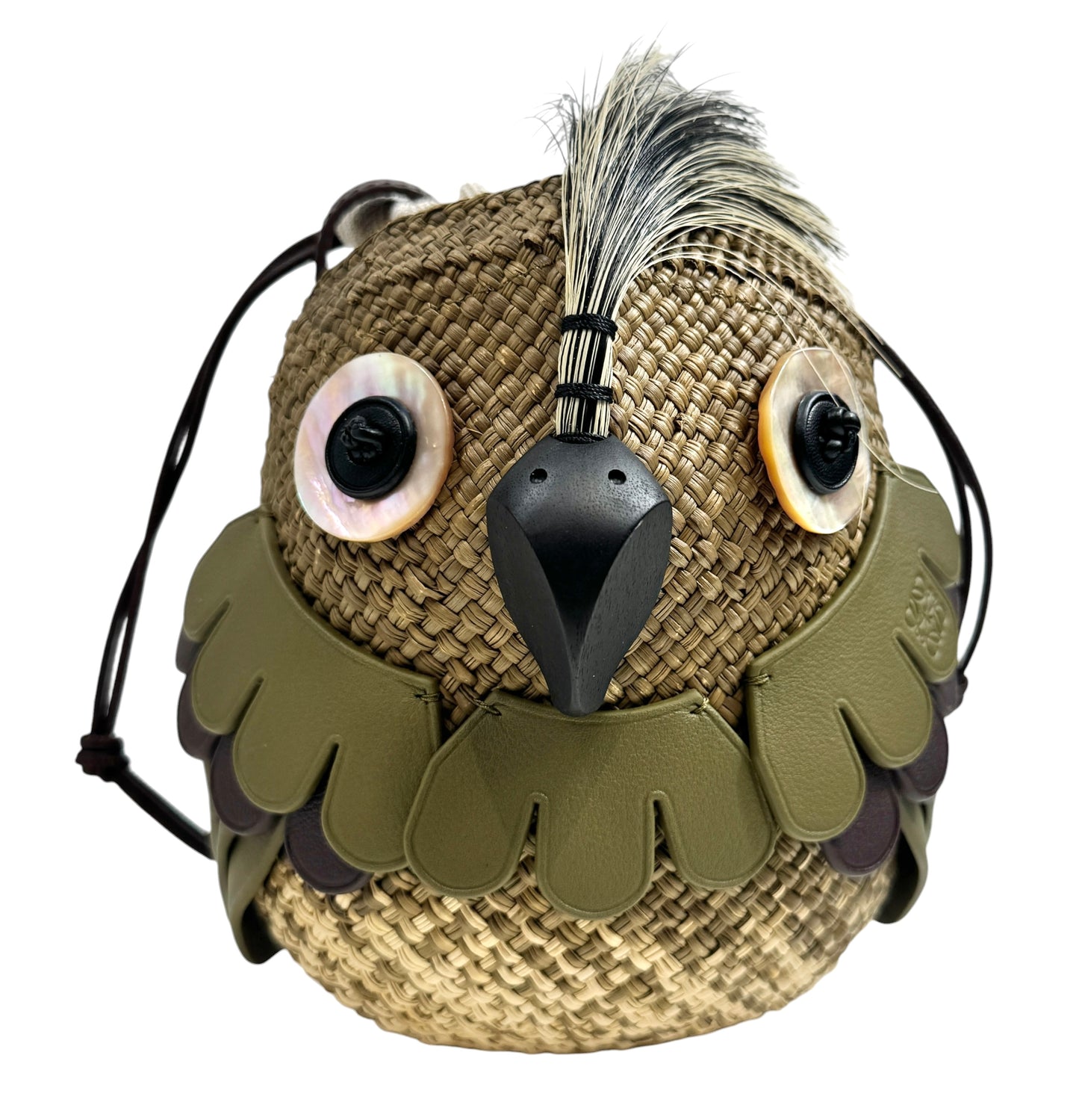Loewe Paulas Ibiza straw owl bag
