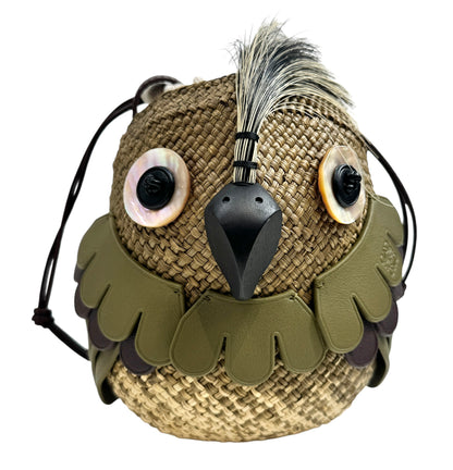Loewe Paulas Ibiza straw owl bag