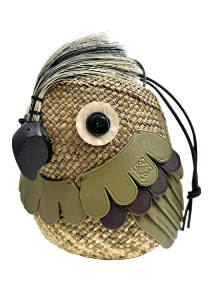 Loewe Paulas Ibiza straw owl bag