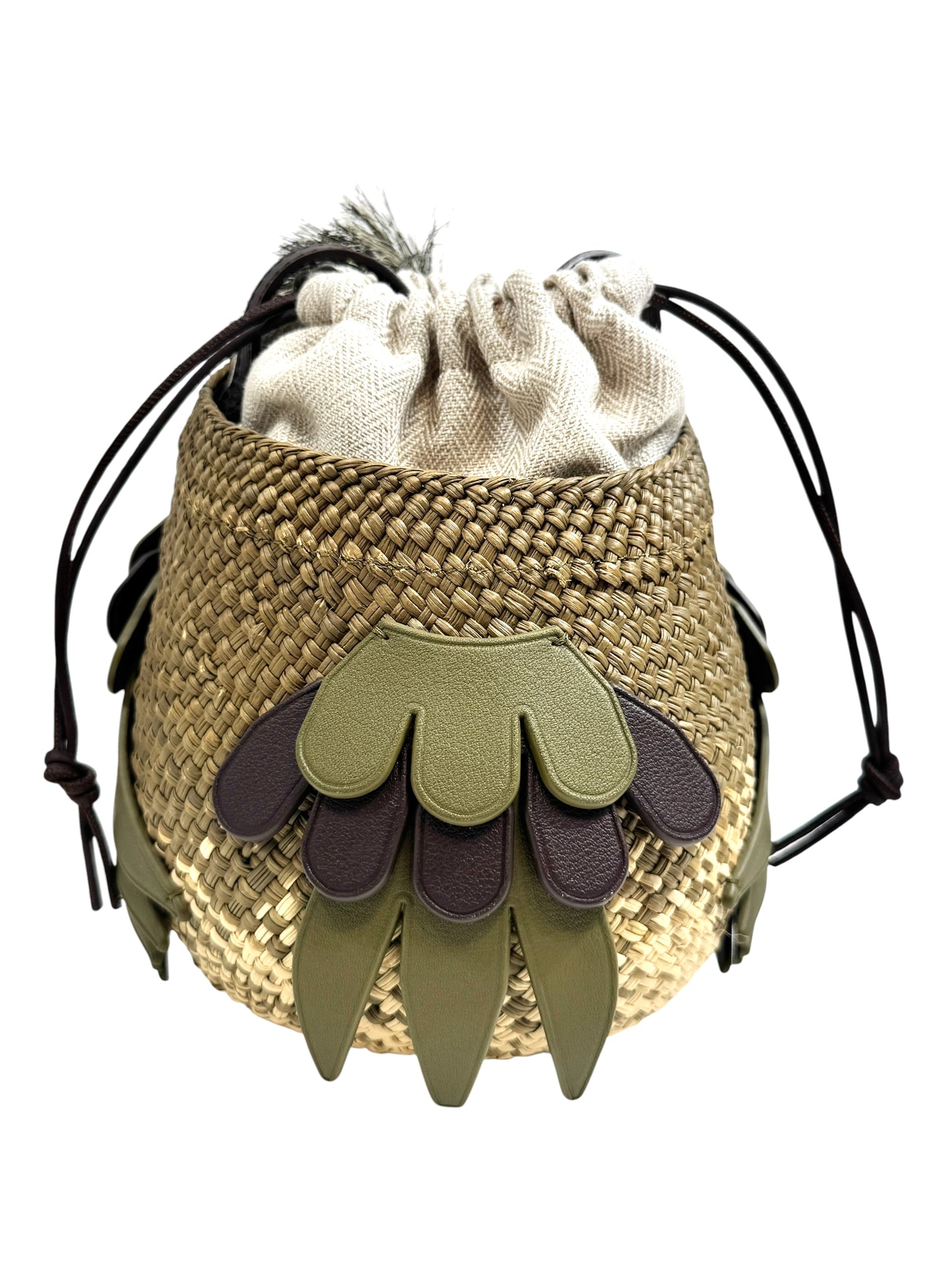 Loewe Paulas Ibiza straw owl bag