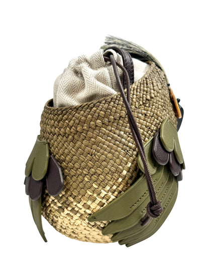 Loewe Paulas Ibiza straw owl bag