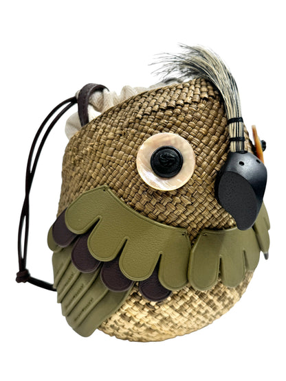 Loewe Paulas Ibiza straw owl bag