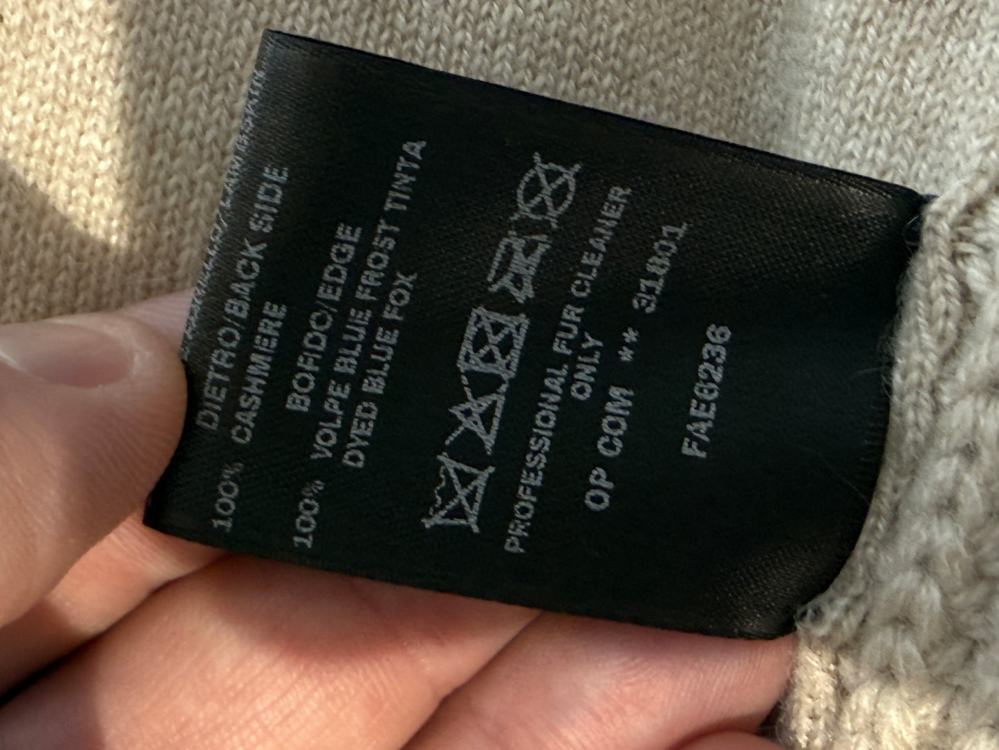 Loro Piana mink fox vest