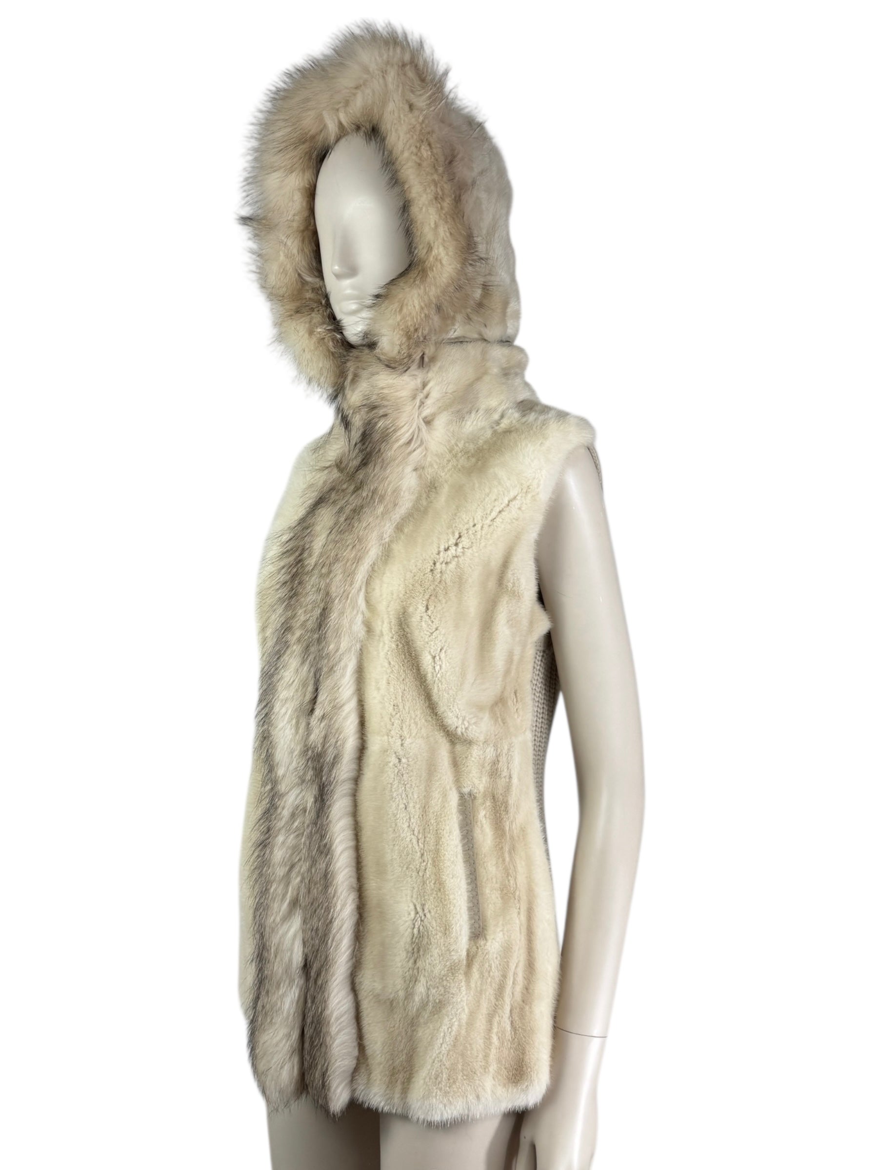 Loro Piana mink fox vest