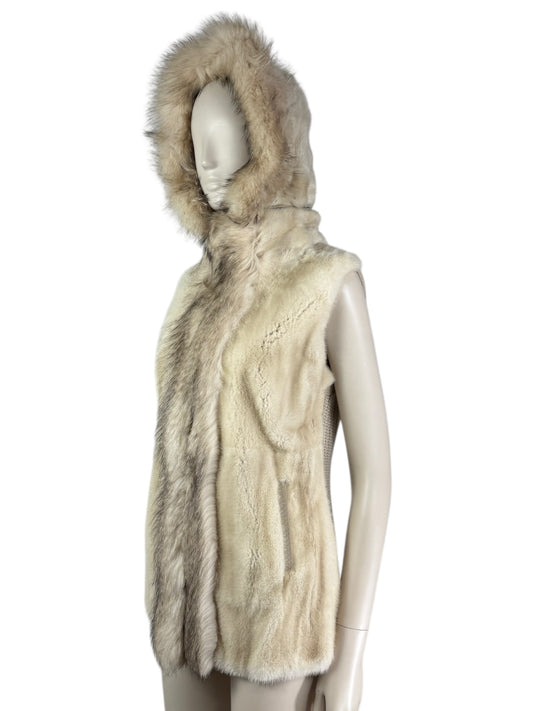Loro Piana mink fox vest