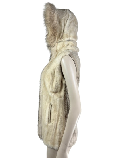 Loro Piana mink fox vest